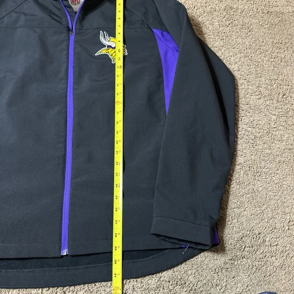 COPY - NFL Minnesota Vikings Full Zip Jacket Mens Large Soft Shell Activewear - Picture 2 of 6